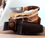 Мини нож 440В, кафяв