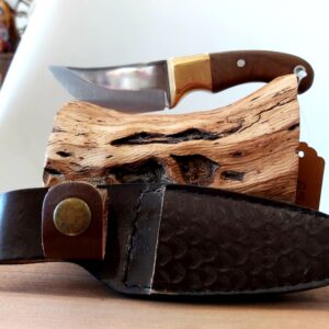Мини нож 440В, кафяв